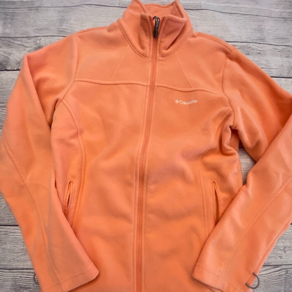 Columbia Fleece Full Zip Jacket Coral Size Small